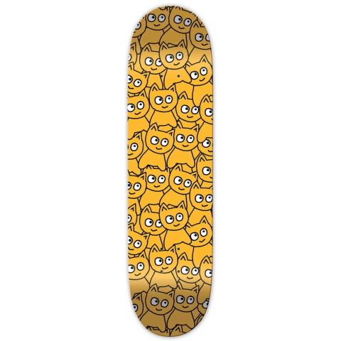 Дека для скейтборда Meow - Sticker Pile Yellow 7.75